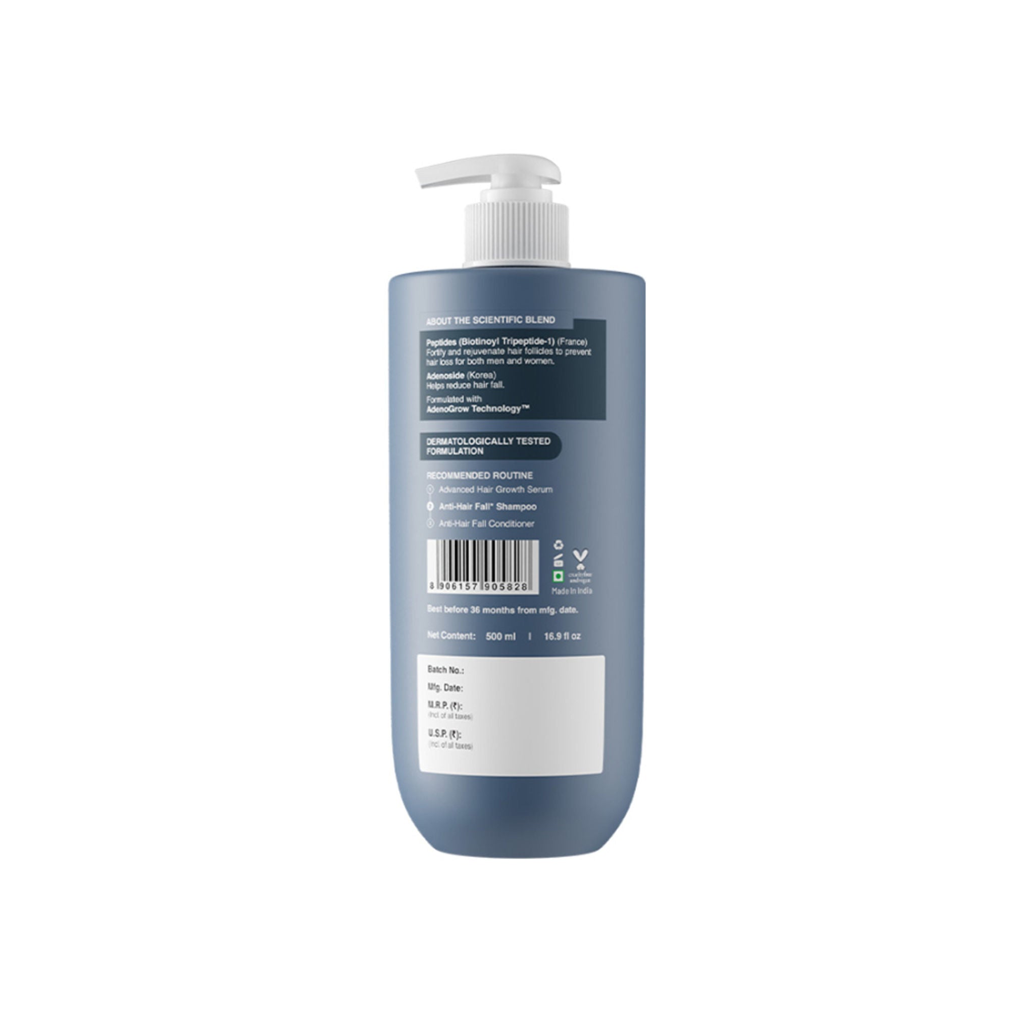 Bare Anatomy Anti-Hair Fall Shampoo 5X Hair Fall Control With Peptides - Dista