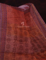 Thumbnail for Baby Pink Colour Block Print Design Semi Chanderi Saree By Gayathri Reddy Designer Studio - Distacart