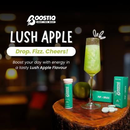 BOOSTIQ Pop & Spark Effervescent Tablets - Lush Apple - Distacart