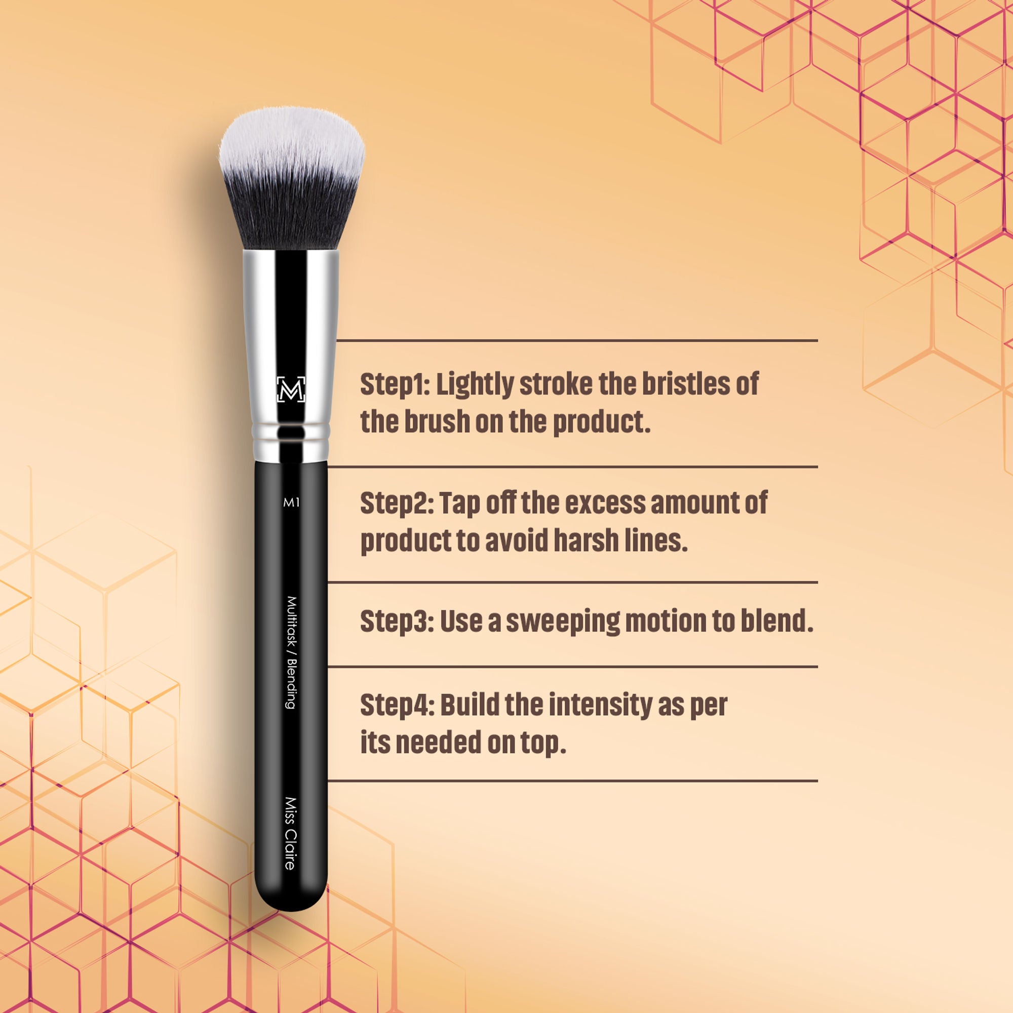 Miss Claire M1 - Multitask/Blending Brush - Chrome