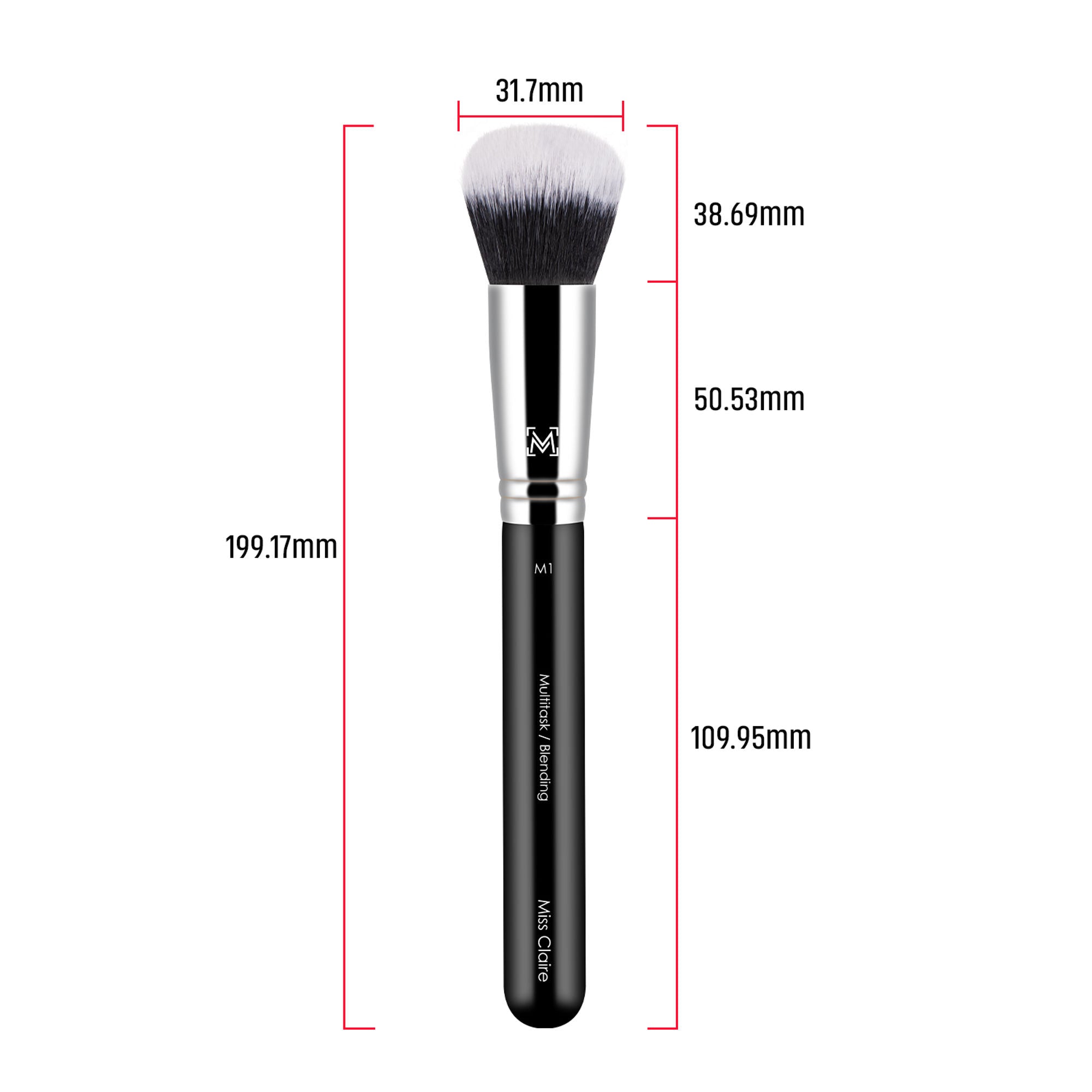 Miss Claire M1 - Multitask/Blending Brush - Chrome