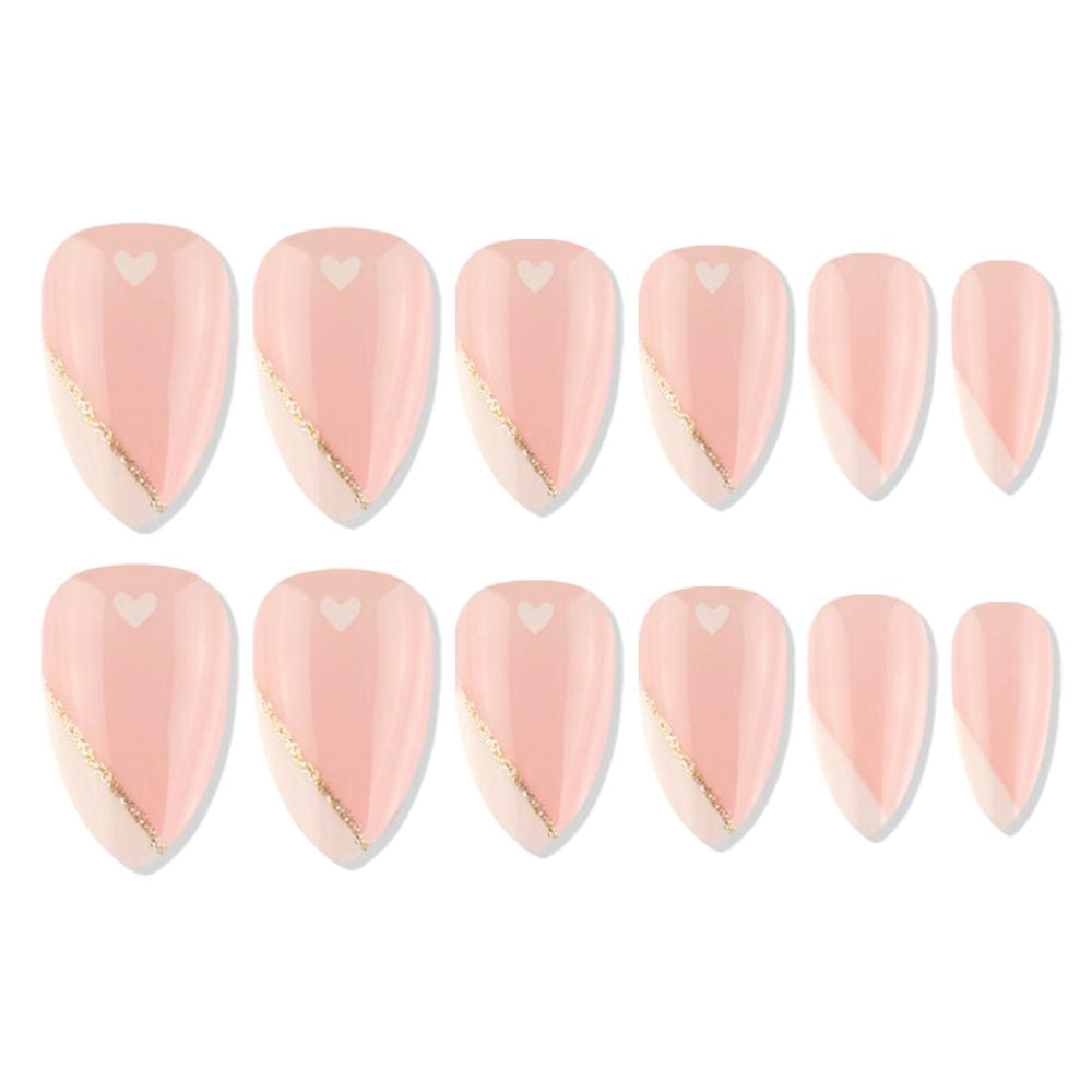 shills professional reusable press on nails almond spn687