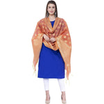 Thumbnail for A R SILK Orange Color Vns pastle Chanderi cotton Dupattas and Chunnis