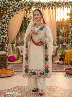 Thumbnail for Anaita Beige Georgette Stitched Suit With Embroidery & Sequence Work - Distacart
