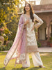 Anaita White Fox Georgette Suit with Embroidery & Khatli Work - Distacart