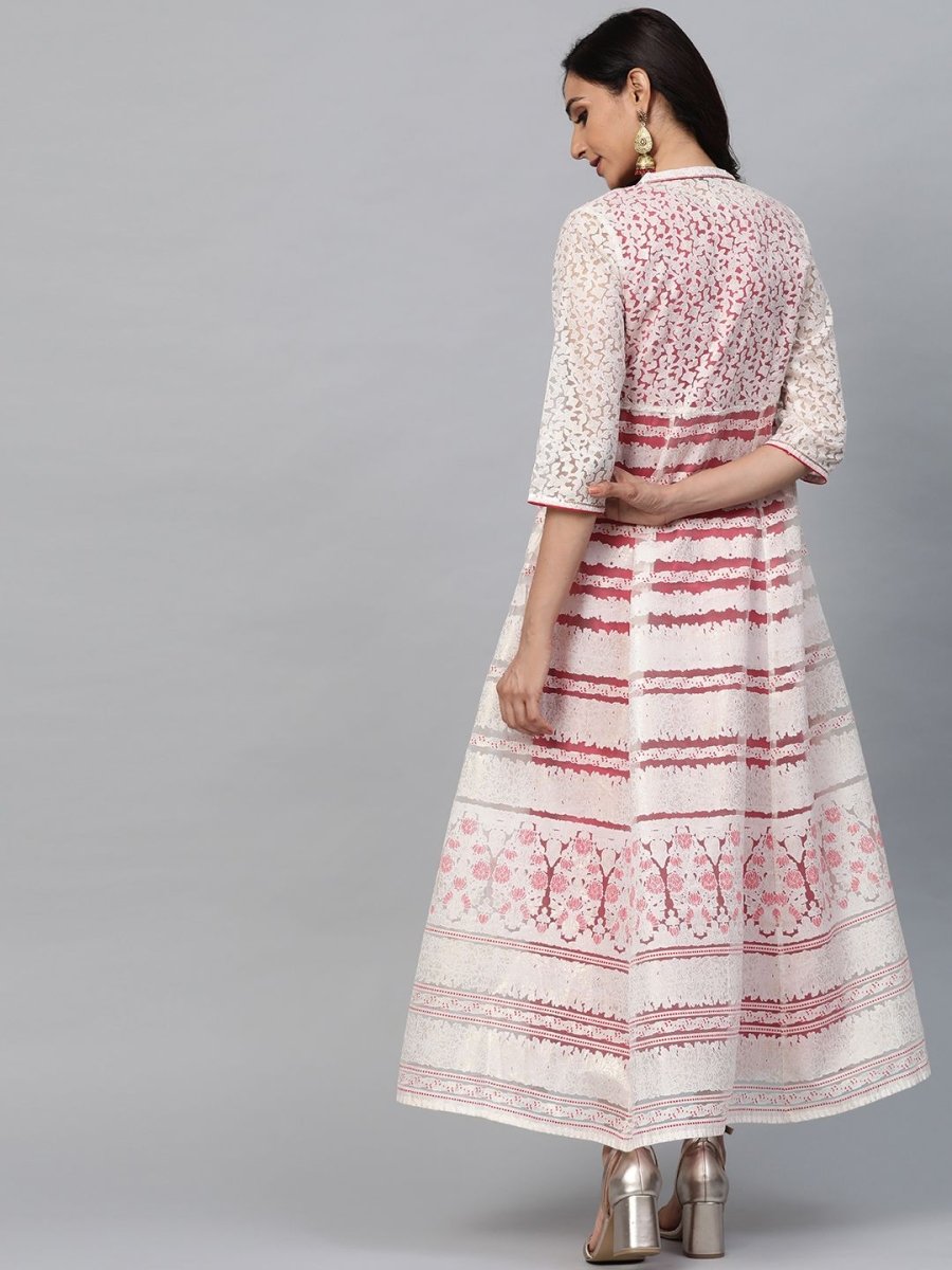 AURELIA Women Layered Printed Maxi Cotton Dress - Distacart