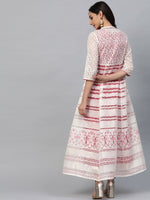 Thumbnail for AURELIA Women Layered Printed Maxi Cotton Dress - Distacart
