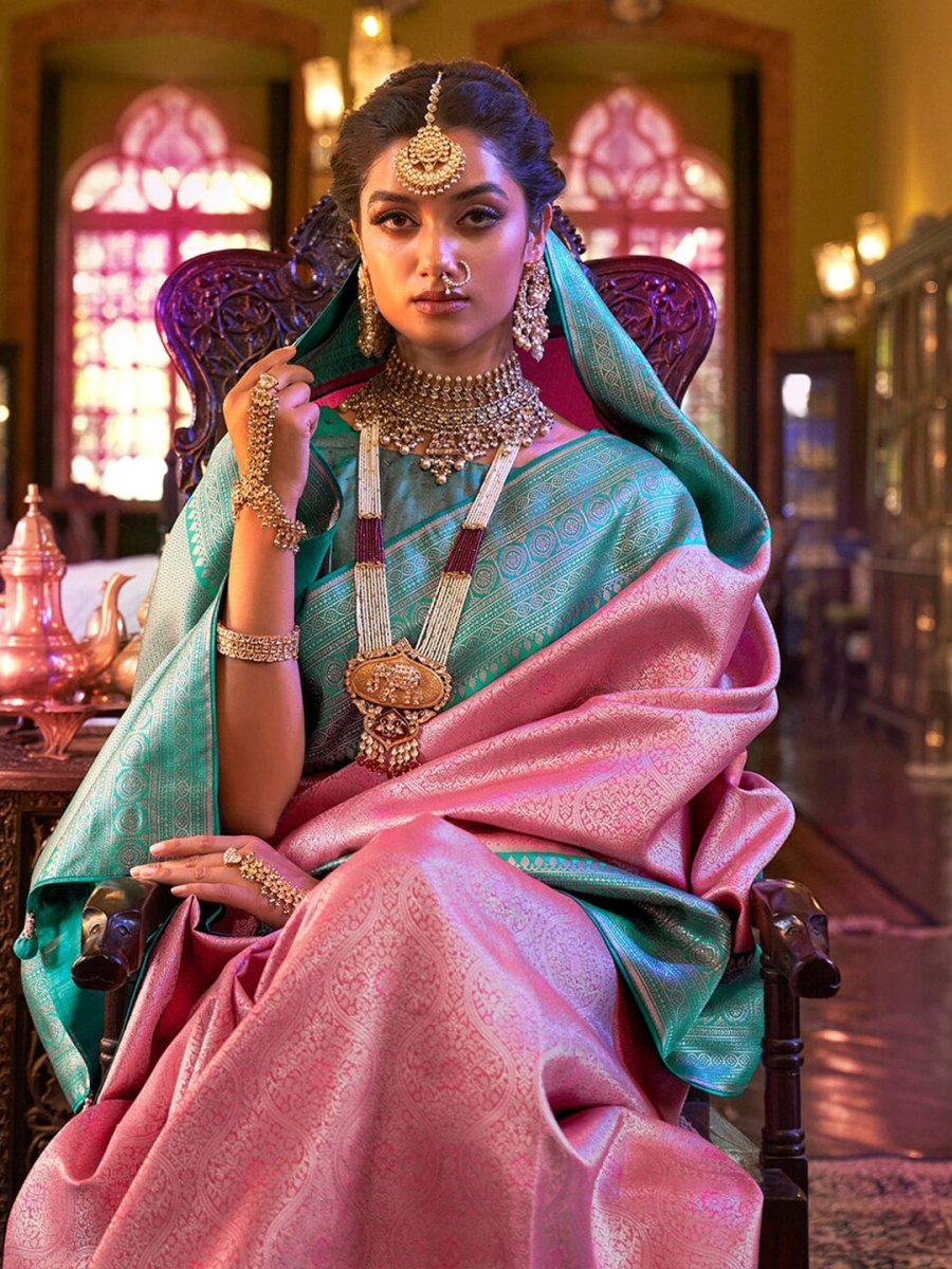 Anouk Woven Ethnic Motifs Design Zari Silk Blend Kanjeevaram Saree - Distacart