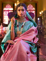 Thumbnail for Anouk Woven Ethnic Motifs Design Zari Silk Blend Kanjeevaram Saree - Distacart