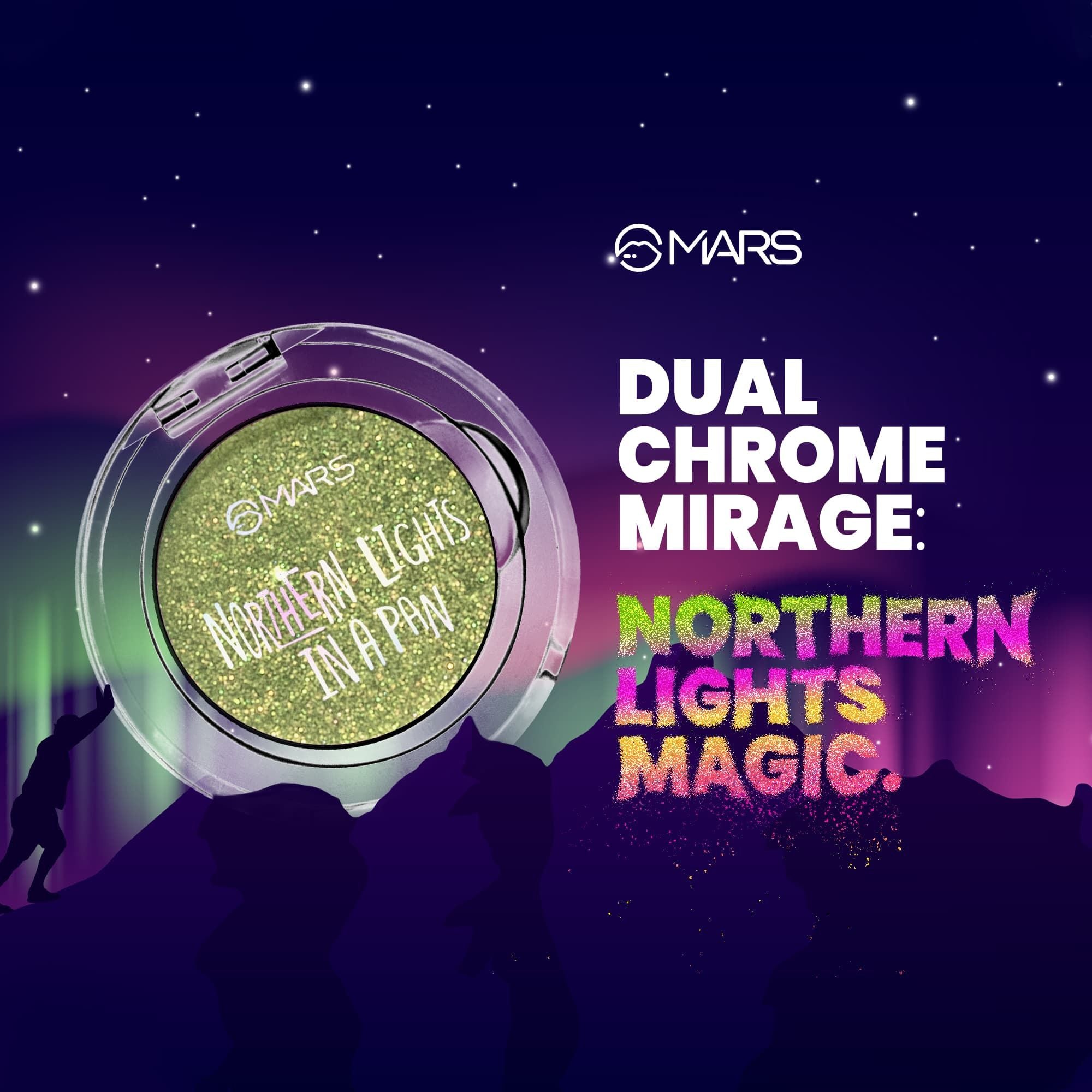 MARS Cosmetics Northern Lights In A Pan Eyeshadow Palette - 02 Norwegian Nights - Distacart