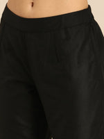 Thumbnail for All About You Women Black & Gold Printed Regular Kurta with Trousers & Dupatta - Distacart