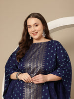 Thumbnail for Sztori Plus Size Floral Printed Flared Sleeves Floral Kaftan Kurta - Distacart