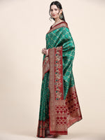 Thumbnail for Vedant Vastram Patola Design KanchiPuram Silk Saree For Women - Green - Distacart