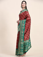 Thumbnail for Vedant Vastram Patola Design KanchiPuram Silk Saree For Women - Maroon - Distacart