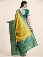 Thumbnail for Vedant Vastram Patola Design KanchiPuram Silk Saree For Women - Yellow - Distacart