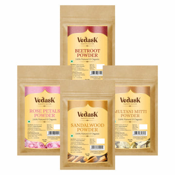 Vedask Organic Face Pack Powder Mask-Combo - Dista