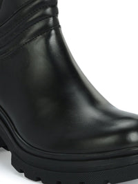 Thumbnail for Delize Women Block Heeled High-Top Chelsea Boots
