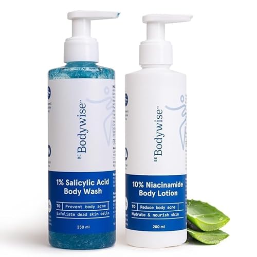 BeBodywise 1% Salicylic Acid Body Wash and 10% Niacinamide Body Lotion - Distacart