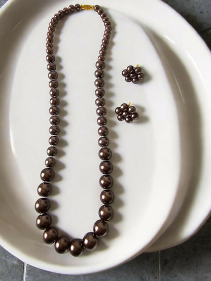 Inhanns Spectrum Everyday Pearl Sets - Single Strand - Chocolate - Distacart