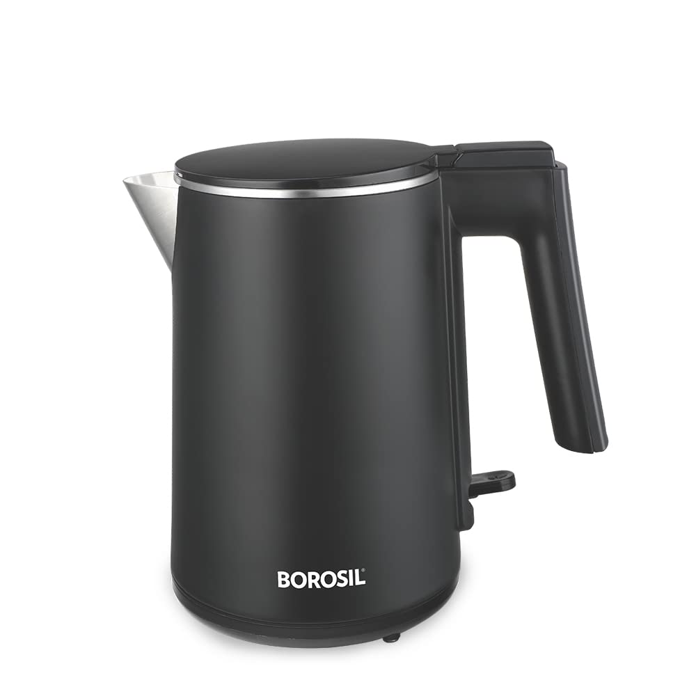 Borosil 1 L 1200W Stainless Steel Cool touch Electric Kettle - Dista