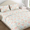 Haus & Kinder Petalhaze 100% Combed Cotton 144 TC Double Flat Bedsheet - Dista