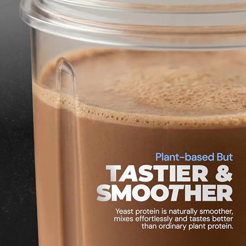 Nutrabay Yeast Protein Powder - , Rich Chocolate Crème | 25g Protein & 6.7g BCAA Per Scoop | All 9 EAAs | PDCAAS of 1 | Lactose Free, Soy Free | Superior Muscle Growth & Recovery