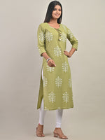 Thumbnail for Swasti Tie-Up Neck Floral Printed Pure Cotton Kurta