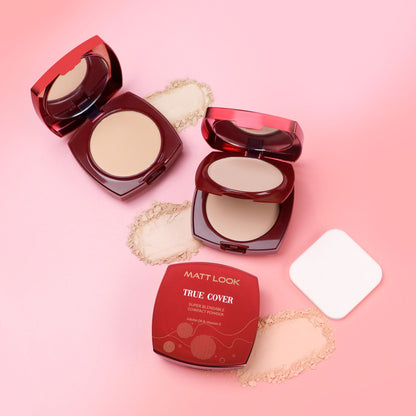 Matt Look True Cover Super Blendable Compact Powder - Golden Sand - Distacart