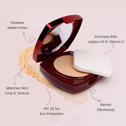 Matt Look True Cover Super Blendable Compact Powder - Golden Sand - Distacart