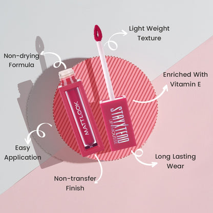 Matt Look Stayxtend Lip Mousse - Maroon Desert - Distacart