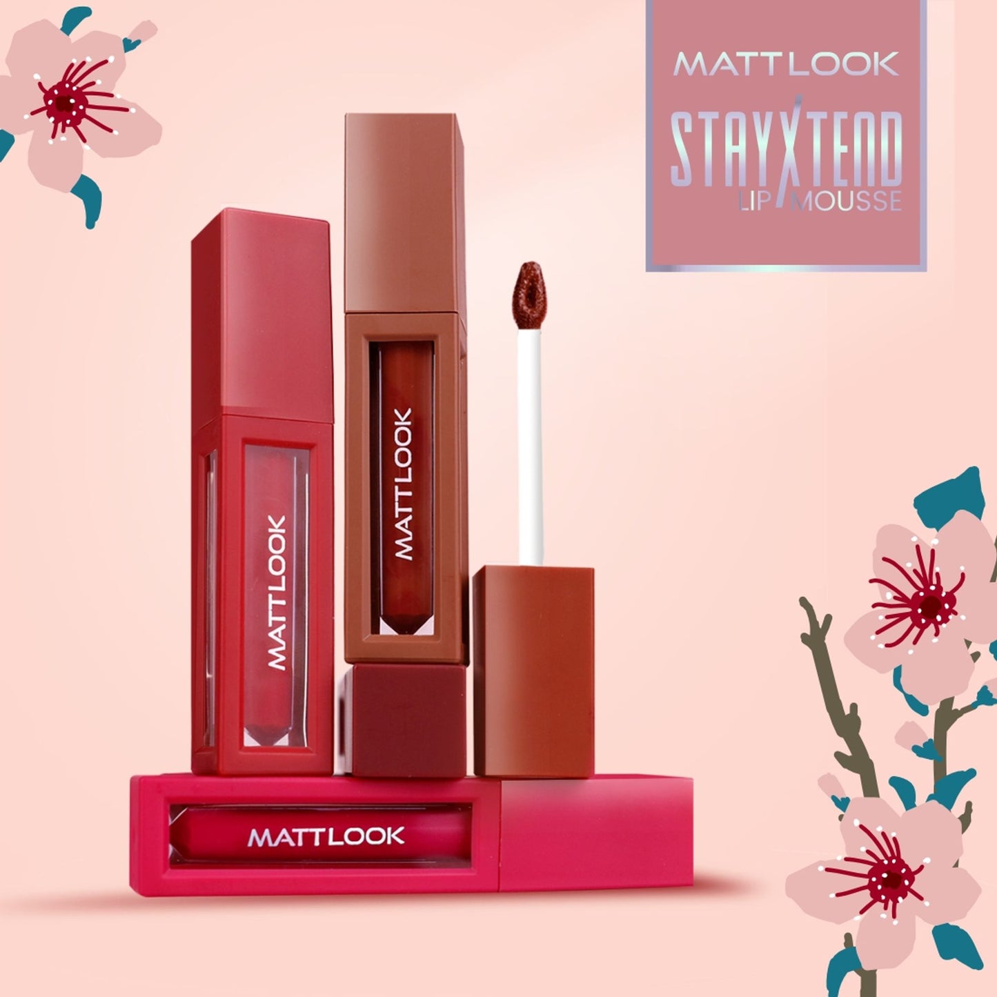 Matt Look Stayxtend Lip Mousse - Deep Magenta - Distacart