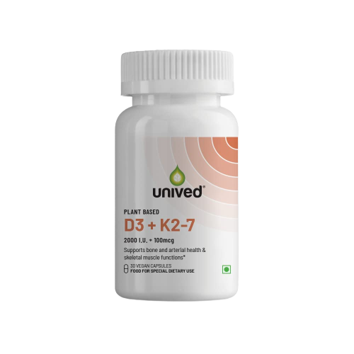 Unived Plant Based D3+K2 -7 Vegan Capsules - Distacart