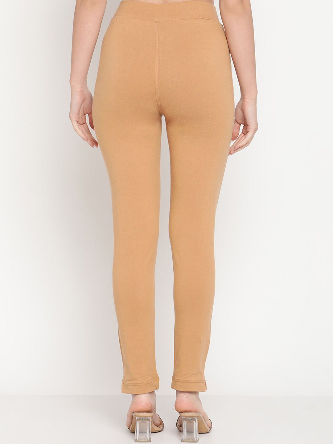 TAG 7 Set Of 2 Yellow & Beige Solid Leggings - Distacart