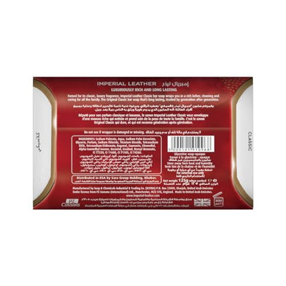 Cussons Imperial Leather Soap 125 g Classic bathing bar, rich creamy lather, long-lasting fragrance,