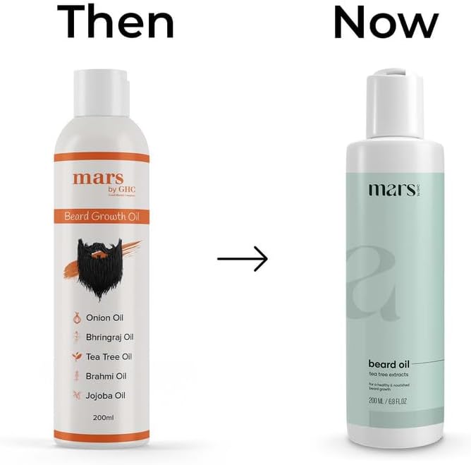 Mars By GHC Beard Growth Oil with Onion, Bhringraj, Tea Tree Oil - Distacart