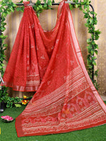 Thumbnail for Astita Cotton Red Saree