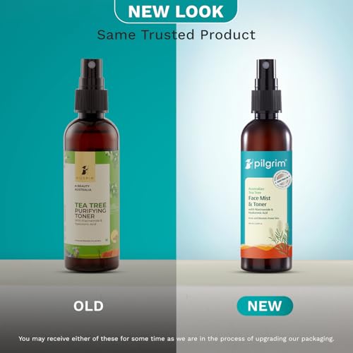 Pilgrim Tea Tree & 2% Niacinamide Face Toner For Oily Skin, Acne & Blemish Prone Skin, Pore Cleansing & Glowing Skin - Distacart