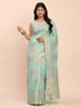 Shree Shyam Fashion Linen Cotton Sea Green Saree - Distacart