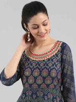 Thumbnail for AURELIA Printed Georgette Ethnic Maxi Dress