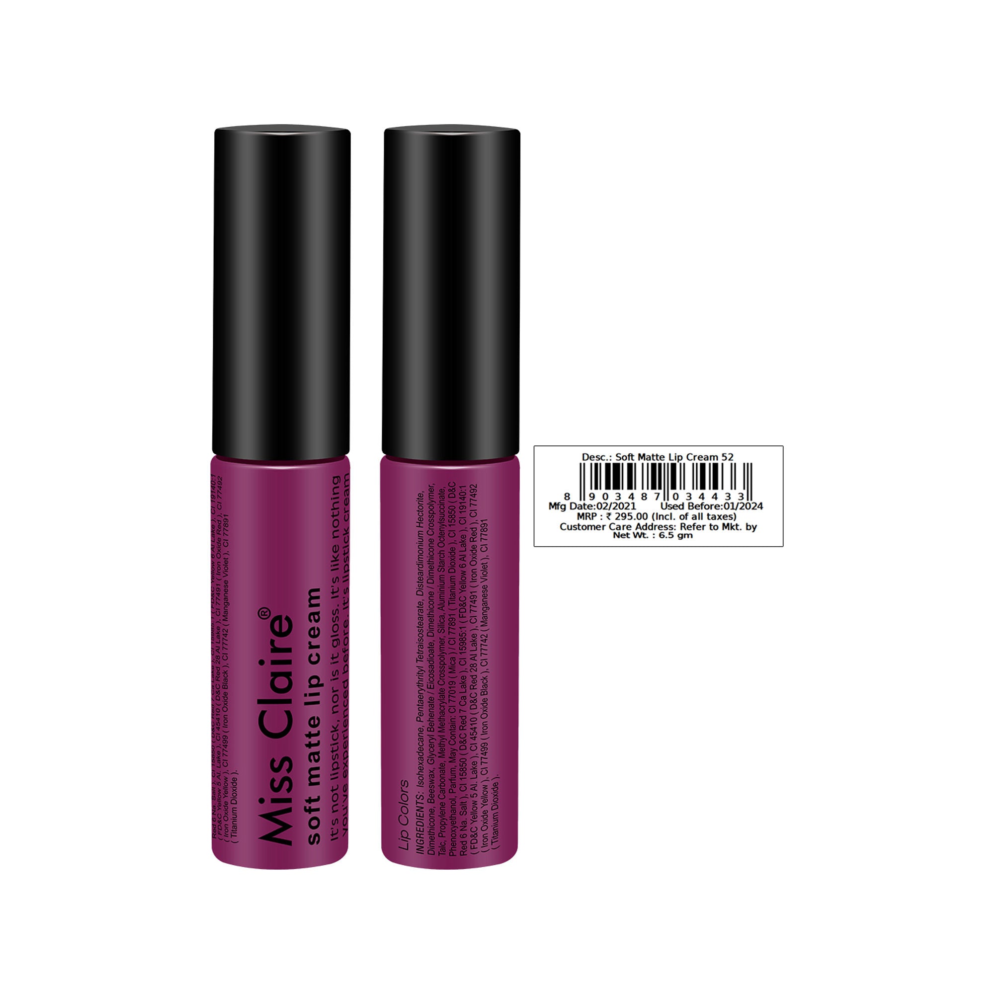Miss Claire Soft Matte Lip Cream - 52