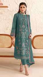 Thumbnail for Anaita Green Fox Georgette Suit With Embroidered Sequence Work - Distacart