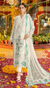 Anaita White & Blue Chiffon Suit with Embroidery & Sequence Work - Distacart