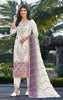 Anaita White & Lavender Silk Suit with Embroidery & Sequence Work - Distacart