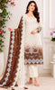 Anaita Maroon&White Georgette Semi Stitched Suit with Embroidery & Sequence Work - Dista