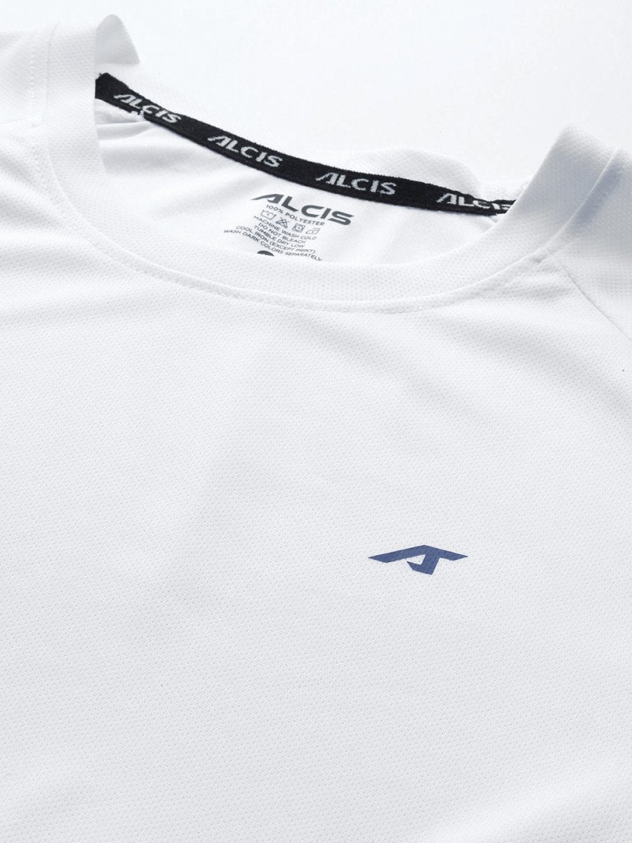 Alcis Men Colourblocked Dry Tech Slim Fit Sports T-shirt - Distacart