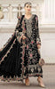 Anaita Black Chiffon Semi Stitched Suit with Embroidery & Sequence Work - Dista