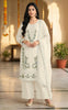 Anaita White Chiffon Semi Stitched Suit with Embroidery & Sequence Work - Dista