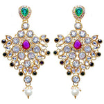 Thumbnail for Tehzeeb Creations Semi Bridal Dulhan Dulhan Wedding & Engagement Necklace Set with Mang Tikka for Girls & Women - Distacart