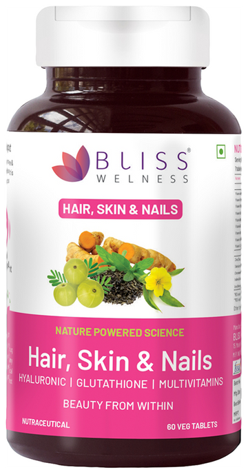 bliss welness hair skin nails veg tablet