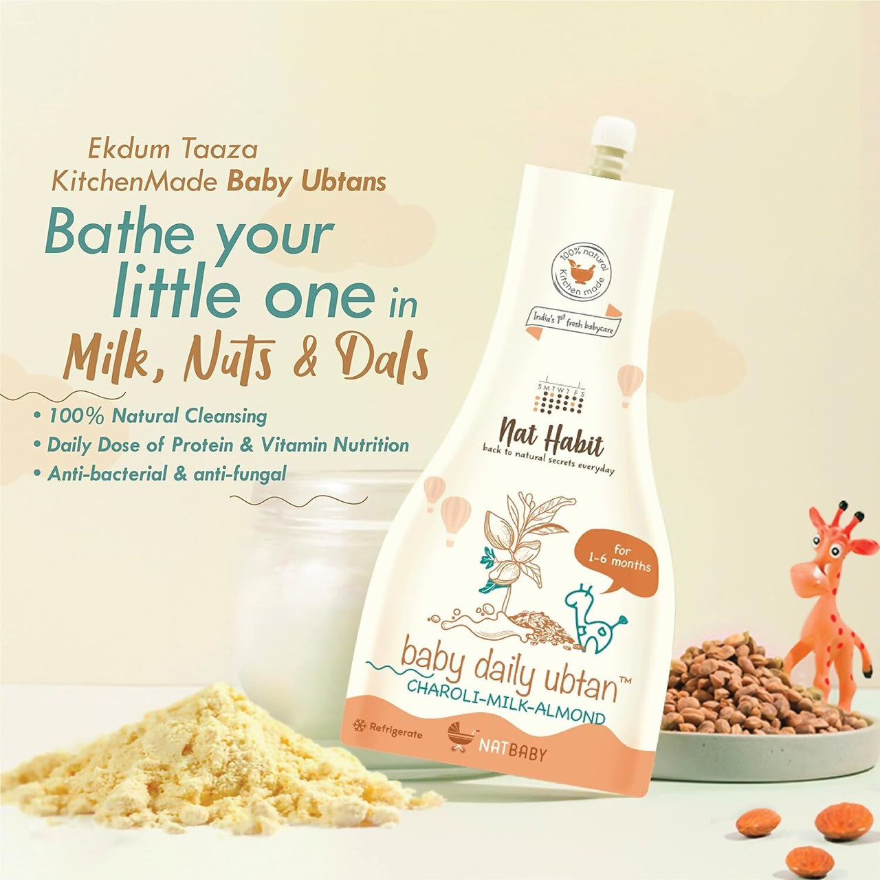 Nat Habit Baby Daily Ubtan Body Wash - Distacart